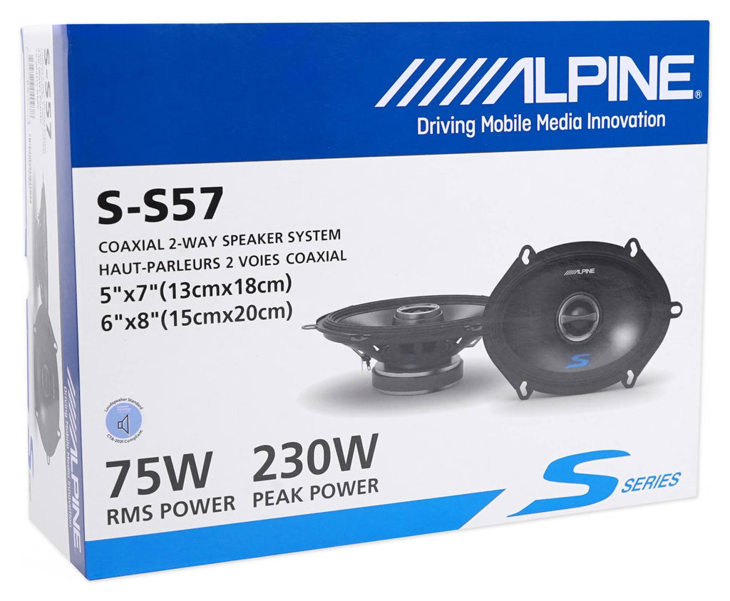 Alpine S-S57 S-Series 2-Way Car Speakers W17452
