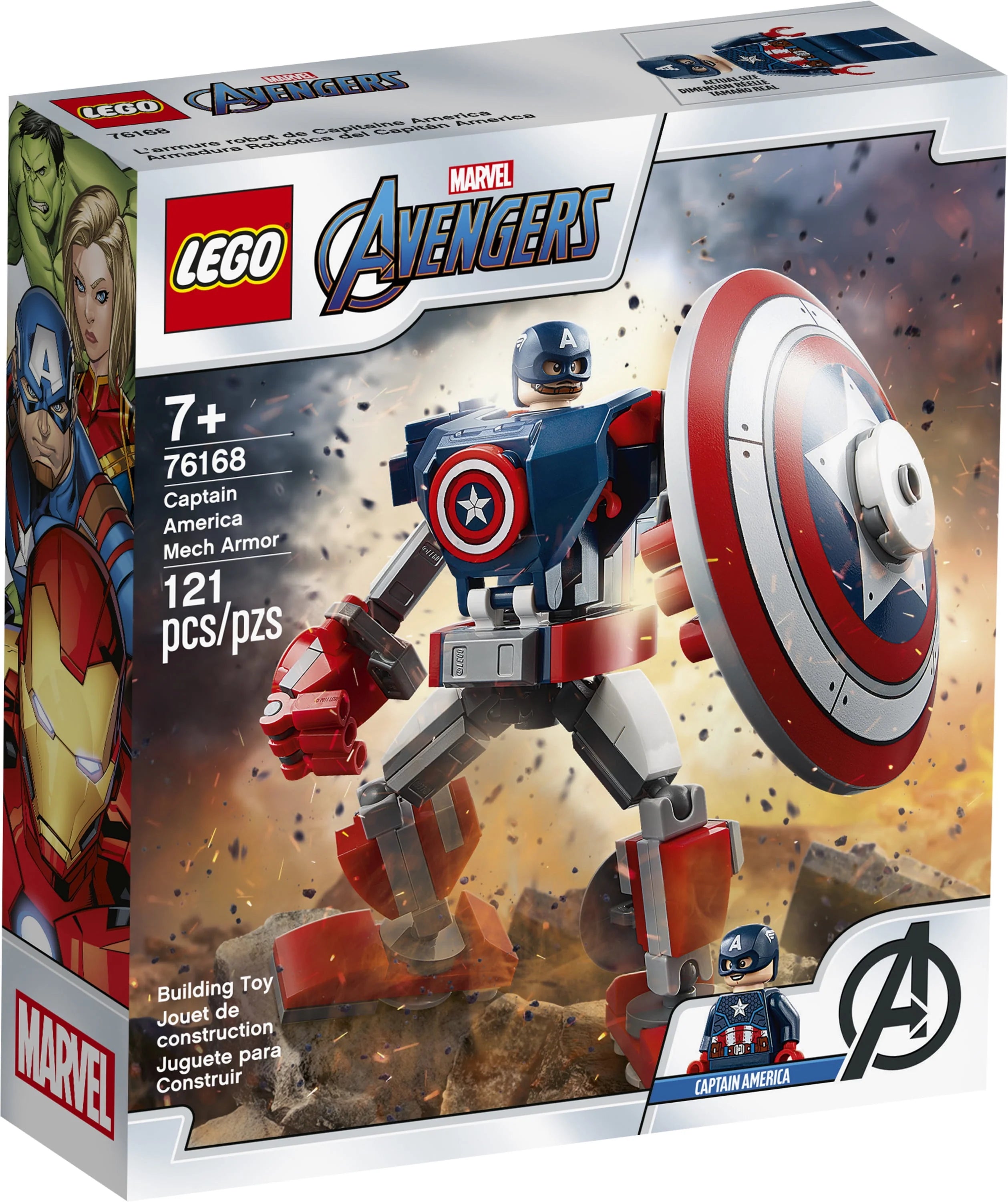 LEGO Marvel Avengers Captain America Mech Armor 76168 Collectible Toy H99719