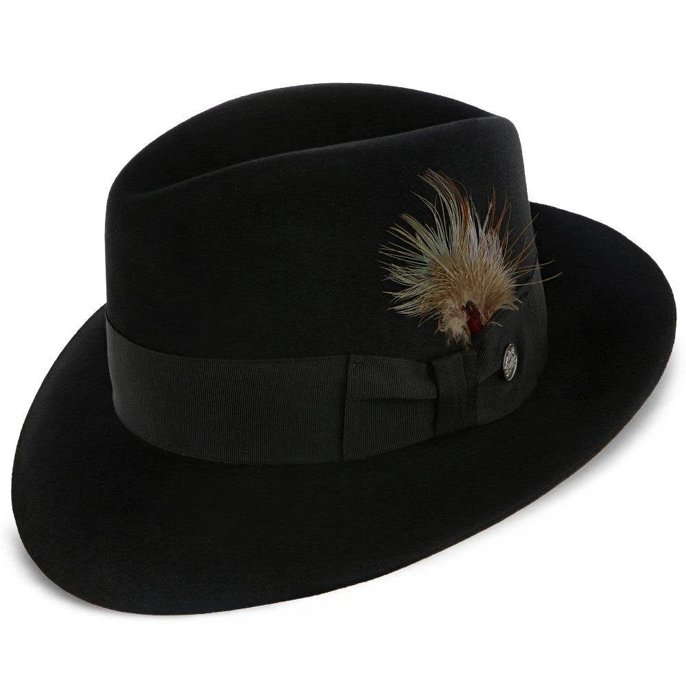 Stetson Pinnacle Beaver Fur Felt Fedora Hat 7 1/4 Caribou X383