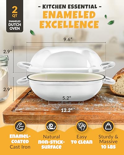 Enameled Cast Iron Dutch Oven Loaf Pan for Bread Baking T52714