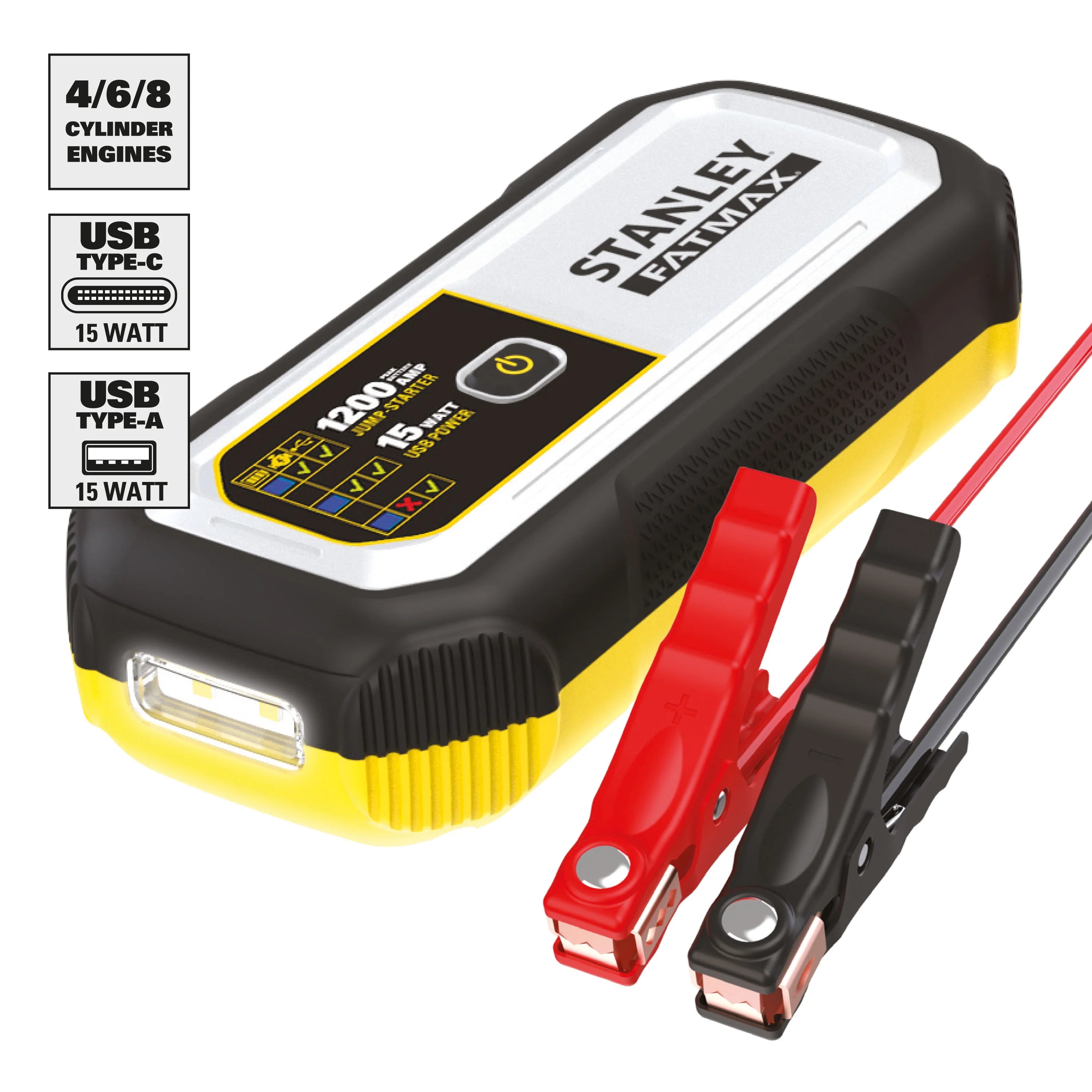 Stanley FatMax 1200 Amp Lithium Jump Starter with USB Power Bank C76139
