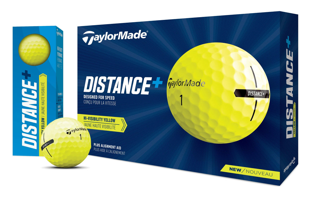 TaylorMade 2021 Distance Plus Golf Balls, 12 Pack, White