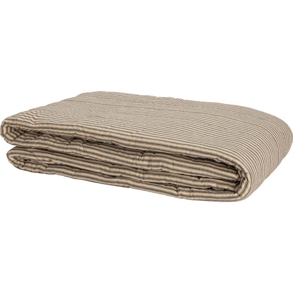 Sawyer Mill Blue Ticking Stripe Queen Quilt Coverlet L976166