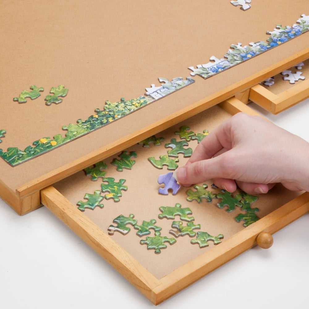 Bits and Pieces Jumbo 1500 Piece Puzzle Plateau with Storage Drawers, 26x35" Y456