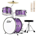 Eastar 3-Piece Kids Drum Kit for Beginners, 14 Inch, Metallic Sky Blue Y27429