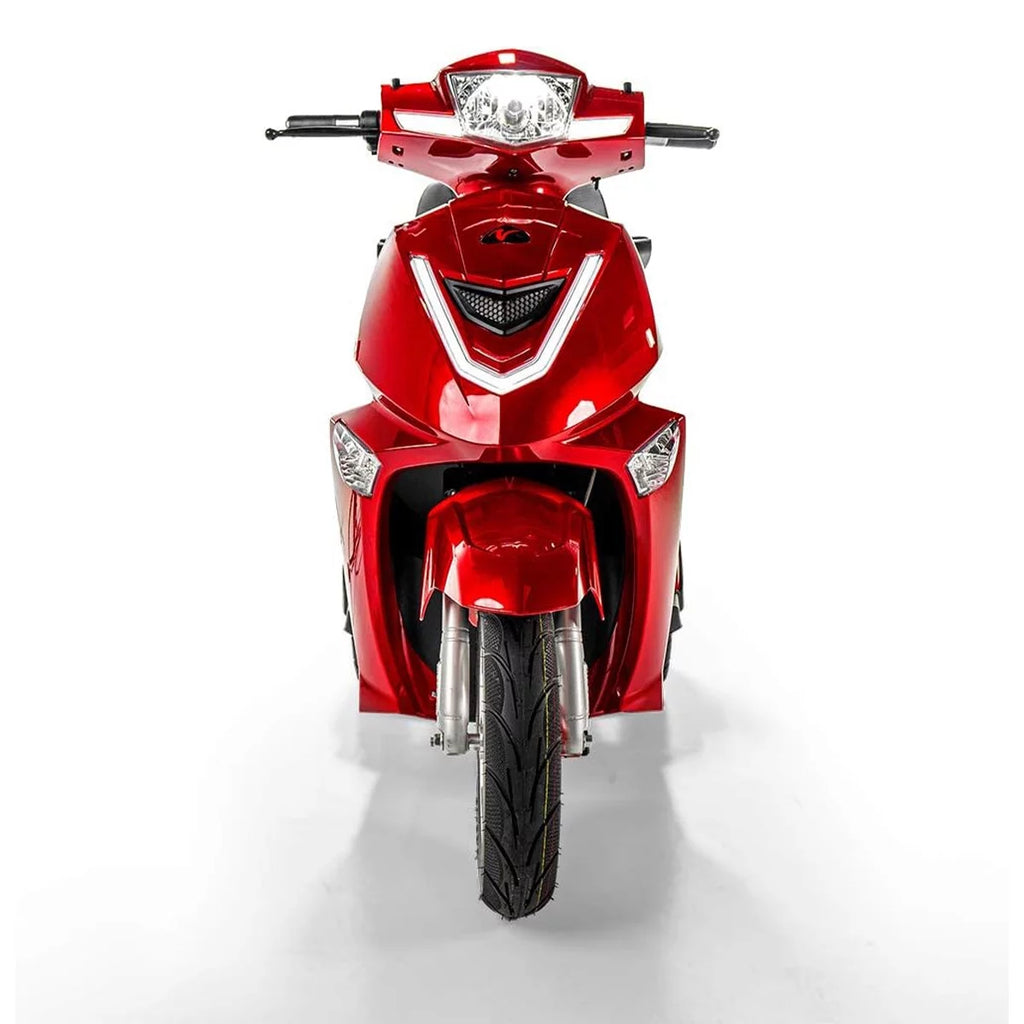 Veloce Long Range 3 Wheel Mobility Scooter, 300 lb Capacity, Red A48298