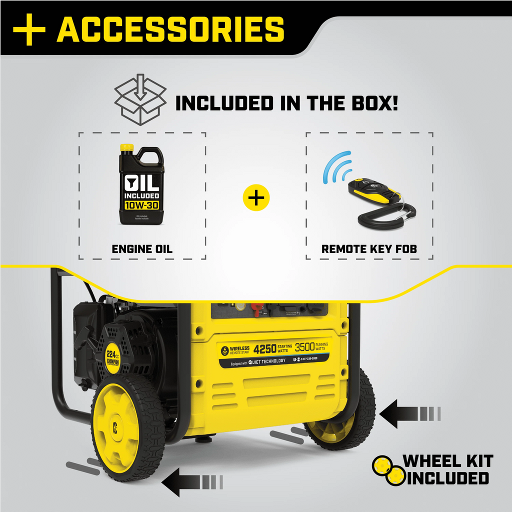 Champion Power Equipment 4250-Watt Wireless Remote Start Inverter Generator J91812