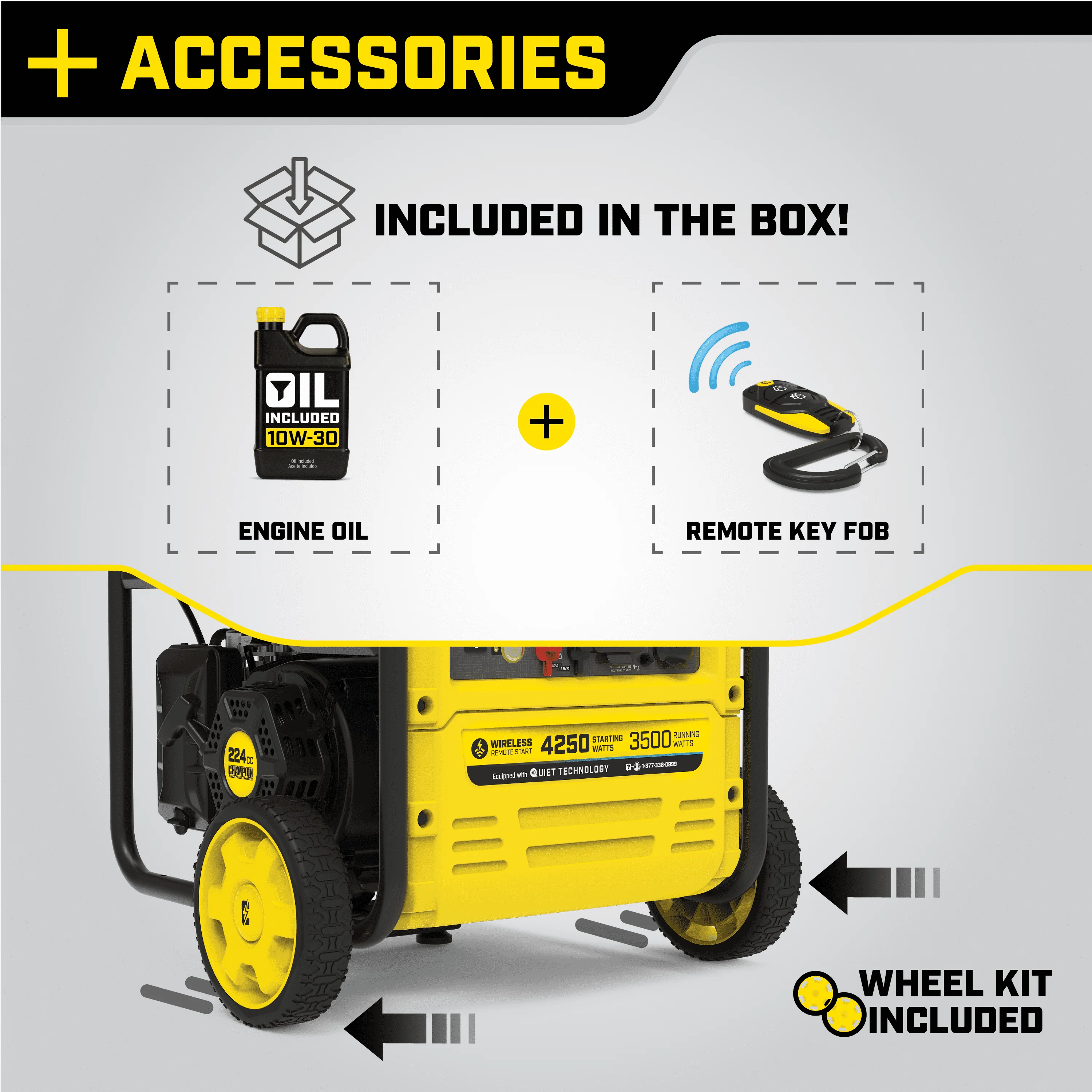 Champion Power Equipment 4250-Watt Wireless Remote Start Inverter Generator J91812
