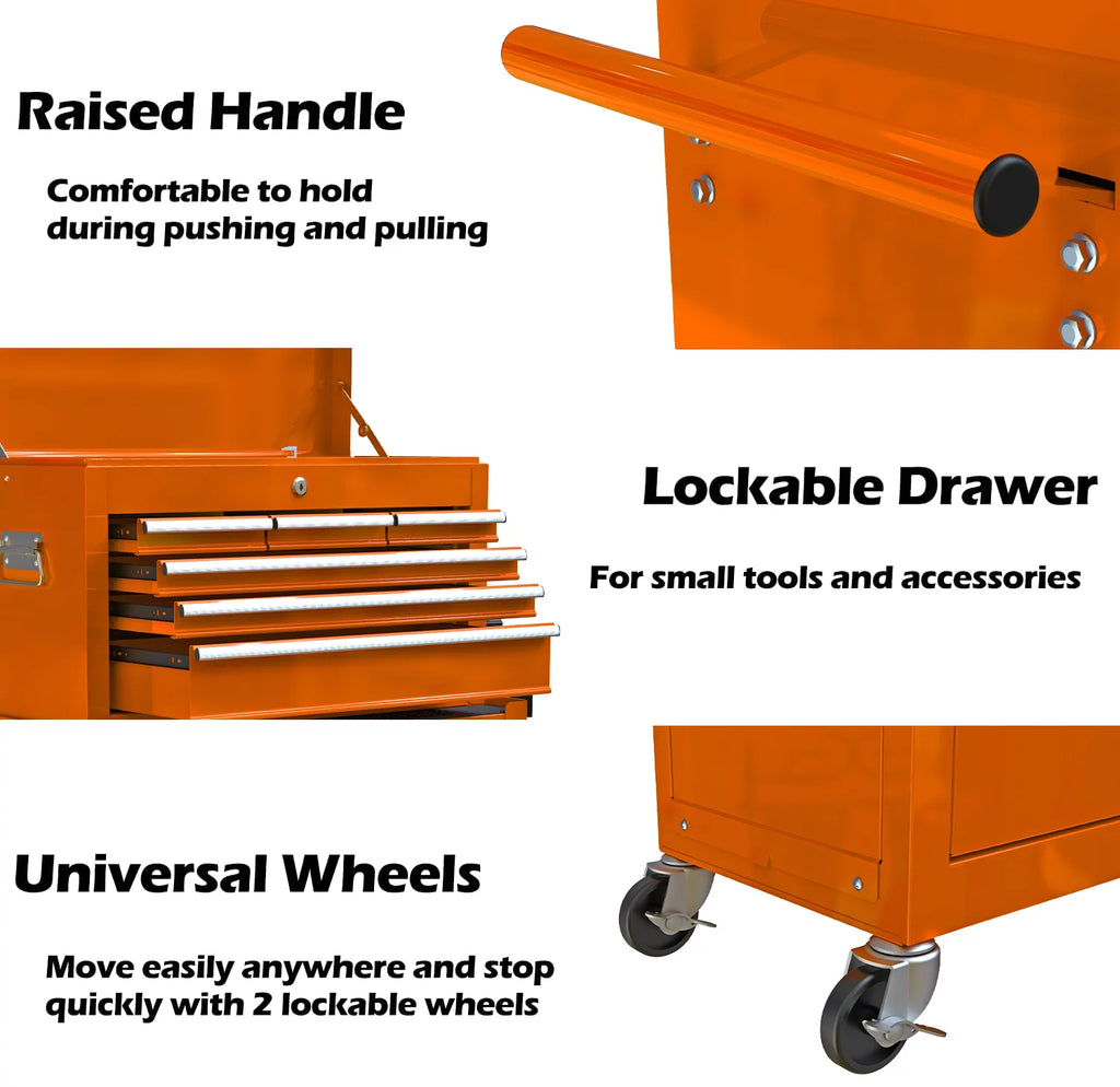 Blue 8-Drawer Rolling Tool Chest with Wheels and Lock Z60320