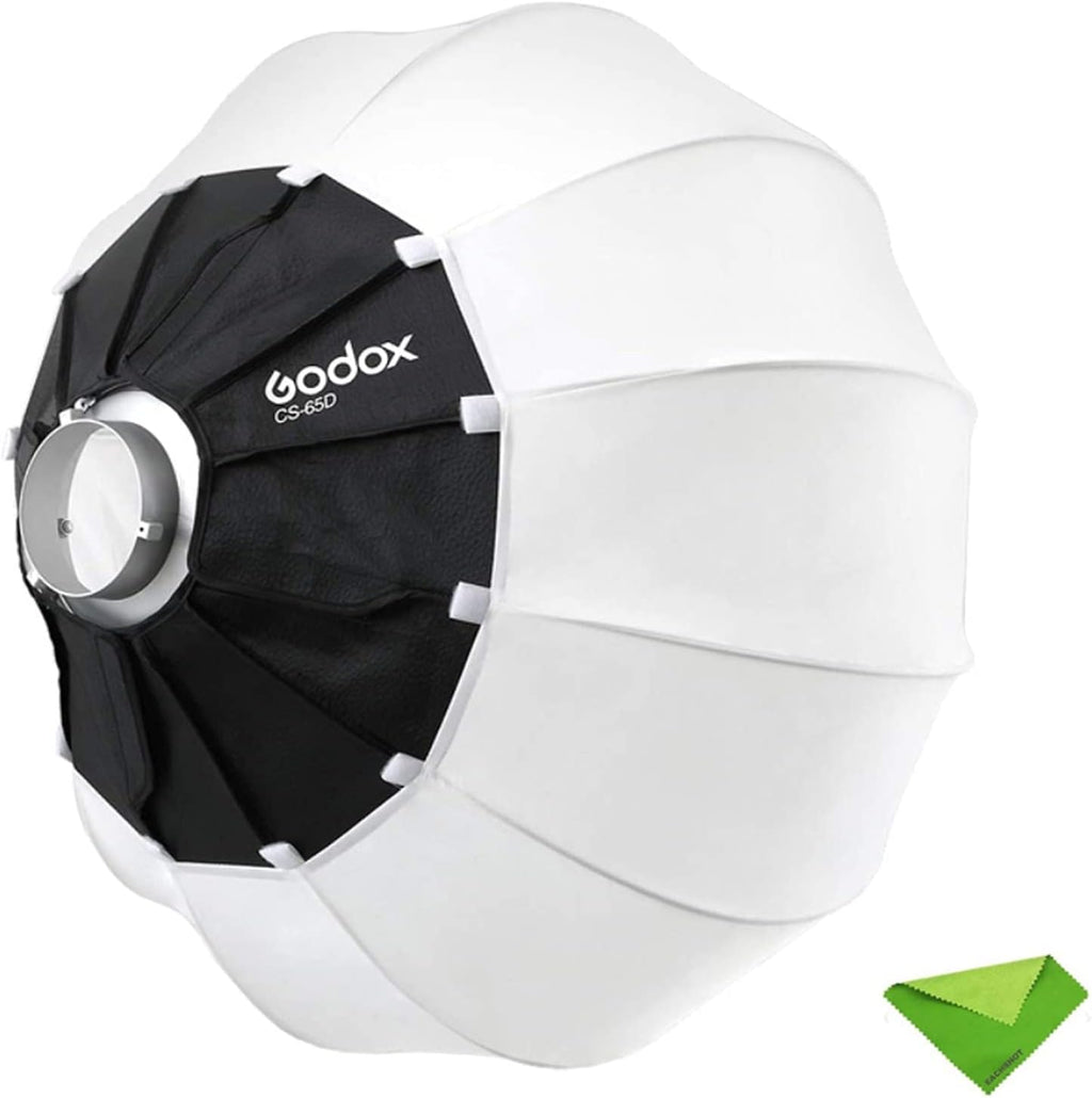 GODOX Softbox Lantern Softbox CS-65D 65cm Bowens Mount Softbox Soft Light Modifier for Aputure 300D Mark II 120D SL-60W VL150 SL150WII FV150 AD200PRO AD300 AD400PRO AD600 VL300 VL200 UL150 Pack of 2
