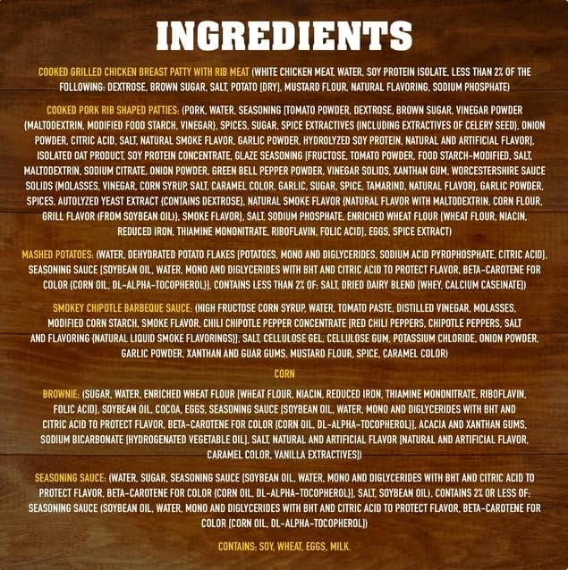Hungry Man Smokin' Backyard BBQ Frozen Dinner, 15.25 oz, Pack of 8 C7804