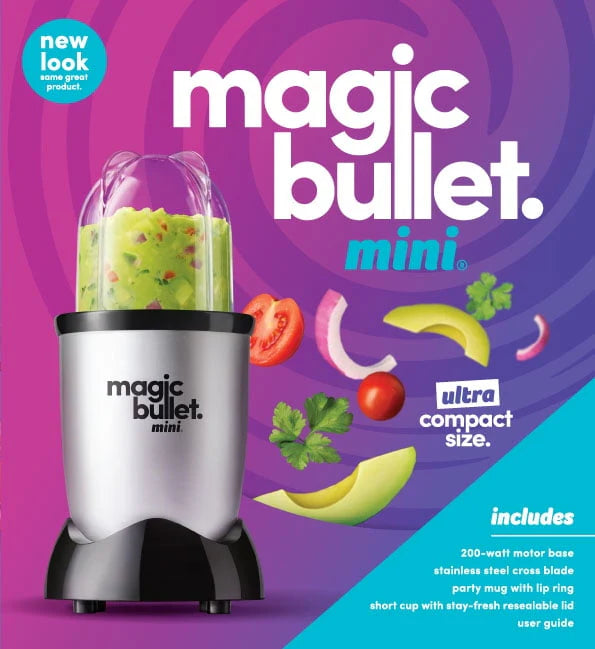Magic Bullet Mini 14 oz. Compact Personal Blender Silver/Black T919