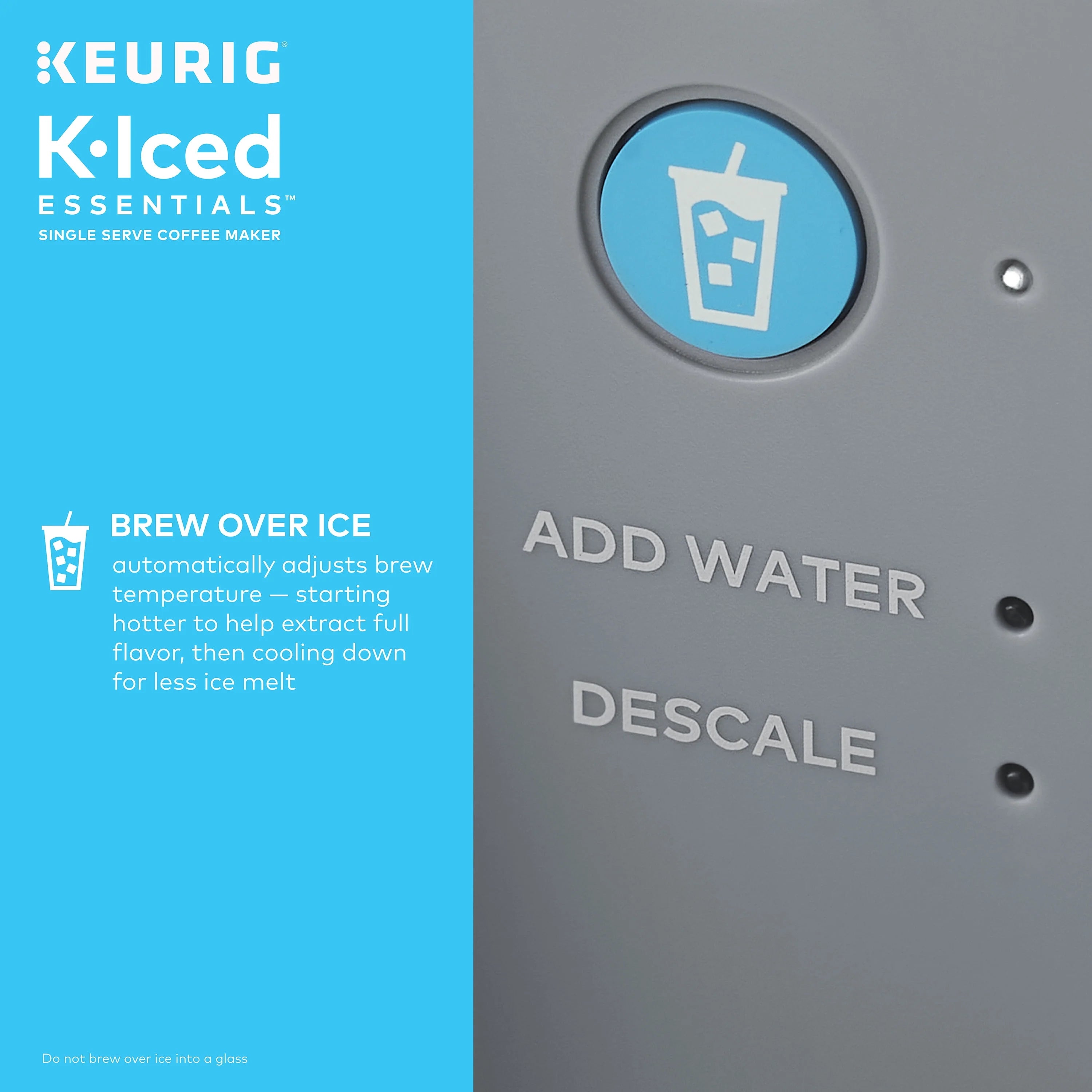 Keurig K-Iced Essentials Gray Iced and Hot Single-Serve K-Cup Pod Coffee Maker S5122