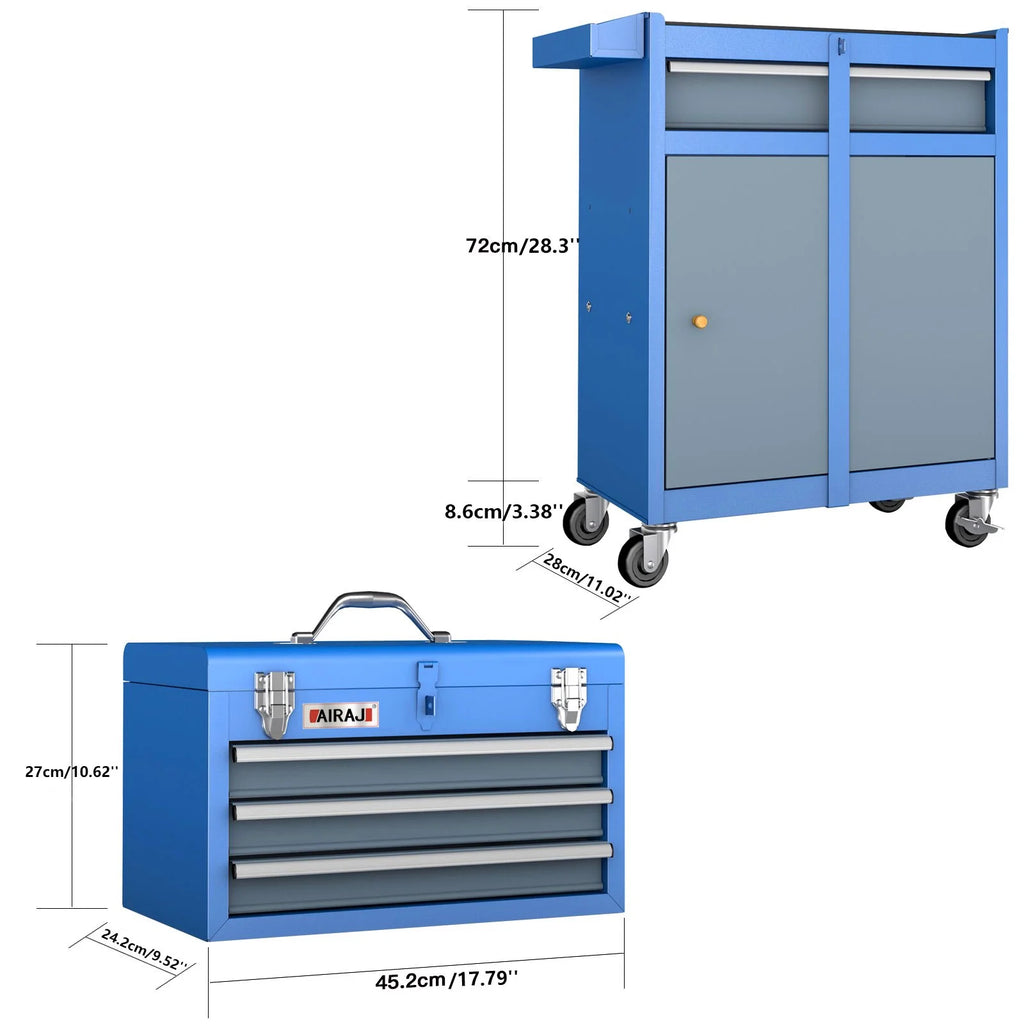 Airaj Trolley Tool Chest Rolling Tool Cabinet with 4 Drawers J38745
