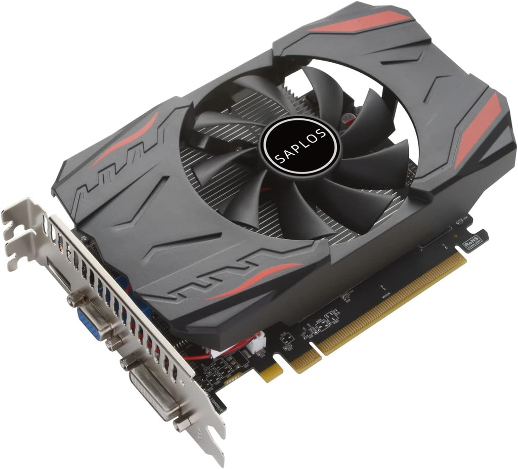 SAPLOS Radeon HD7670 Graphics Card,2GB,128bit, DDR3, HDMI/VGA/DVI,PCI Express 2.0 X16, 650MHz Core Frequency Desktop Gaming Video Card for PC,DirectX 11
