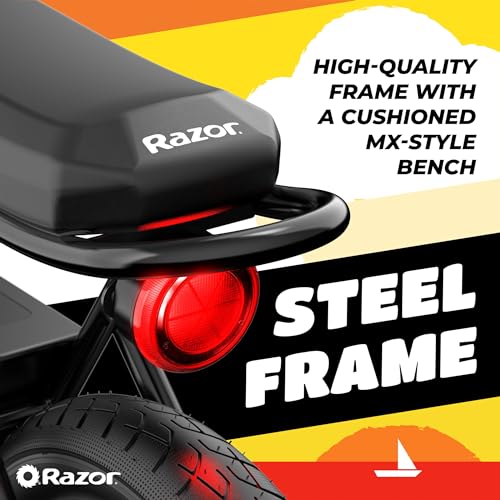 Razor Rambler 16 36V Electric Minibike with Retro Style, Retrospec Dakota Adult Helmet B115