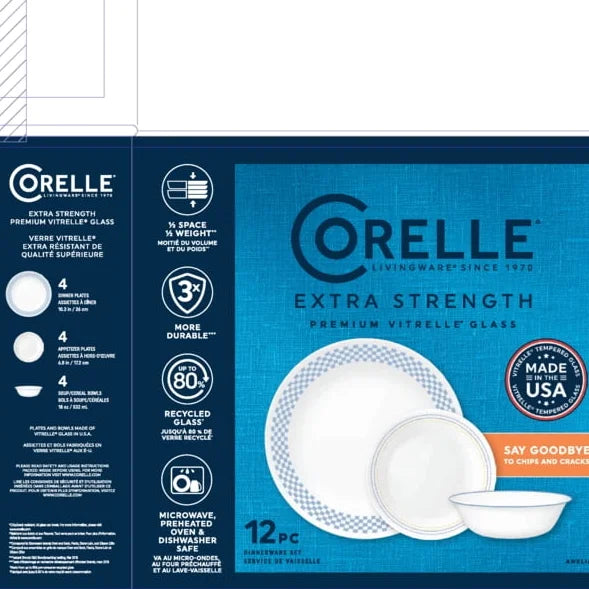 Corelle Amelia 12-Pc Dinnerware Set, Serves 4 V6855