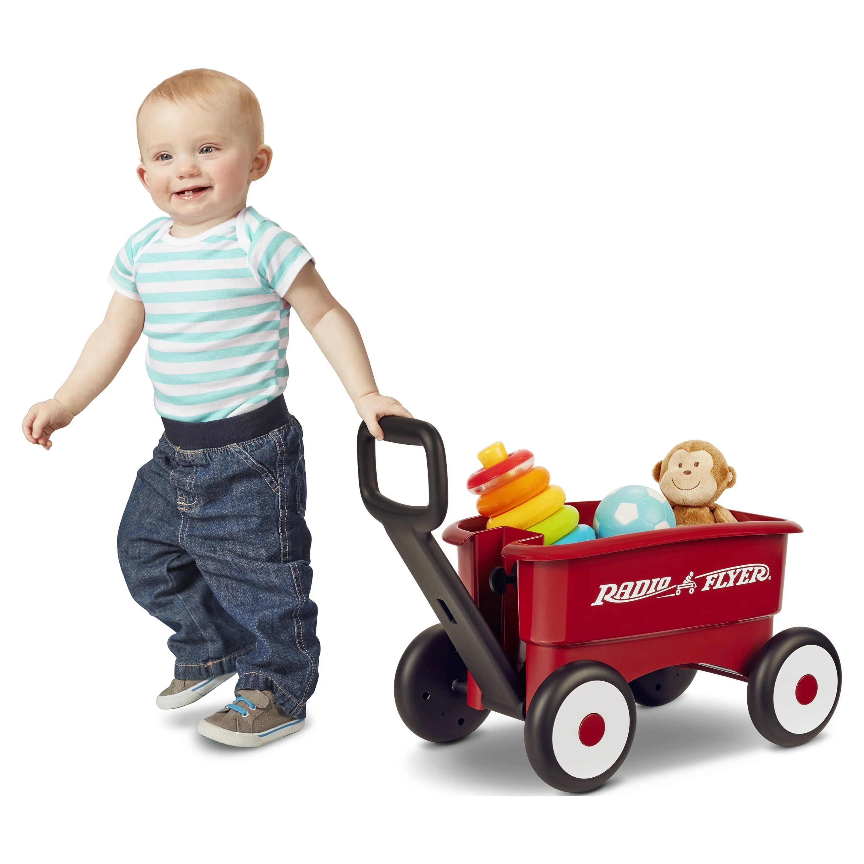 Radio Flyer My 1st 2-in-1 Play Wagon Push Walker Red T45095