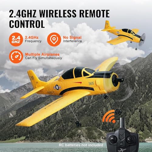 VEVOR RC Plane 2.4GHz 4 Channel T28 Trainer Aircraft with 6-Axis Gyro W54614