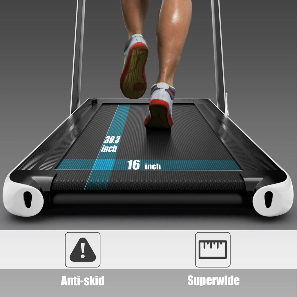 SuperFit 2 in 1 Folding Treadmill with APP Control Speaker Black D991