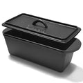 Cuisiland Rectangular Cast Iron Bread Loaf Pan, Heavy Duty 11x4.75x4,25" (14" L/Handles) with Lid (BLP137U)