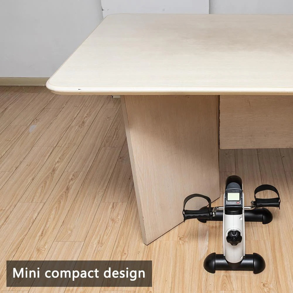 Zimtown Under Desk Bike Pedal Exerciser, Portable Mini Cycle, White X584