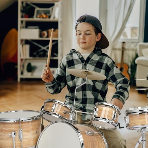 Ktaxon 5-Piece Junior Drum Set with Throne, Pedal & Drumsticks, Black Y61267