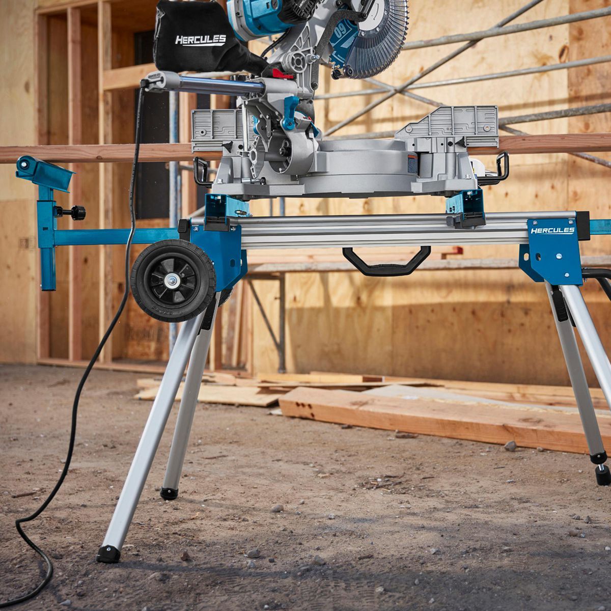 HERCULES 12 in. Dual-Bevel Sliding Compound Miter Saw with LED Shadow Guide J974