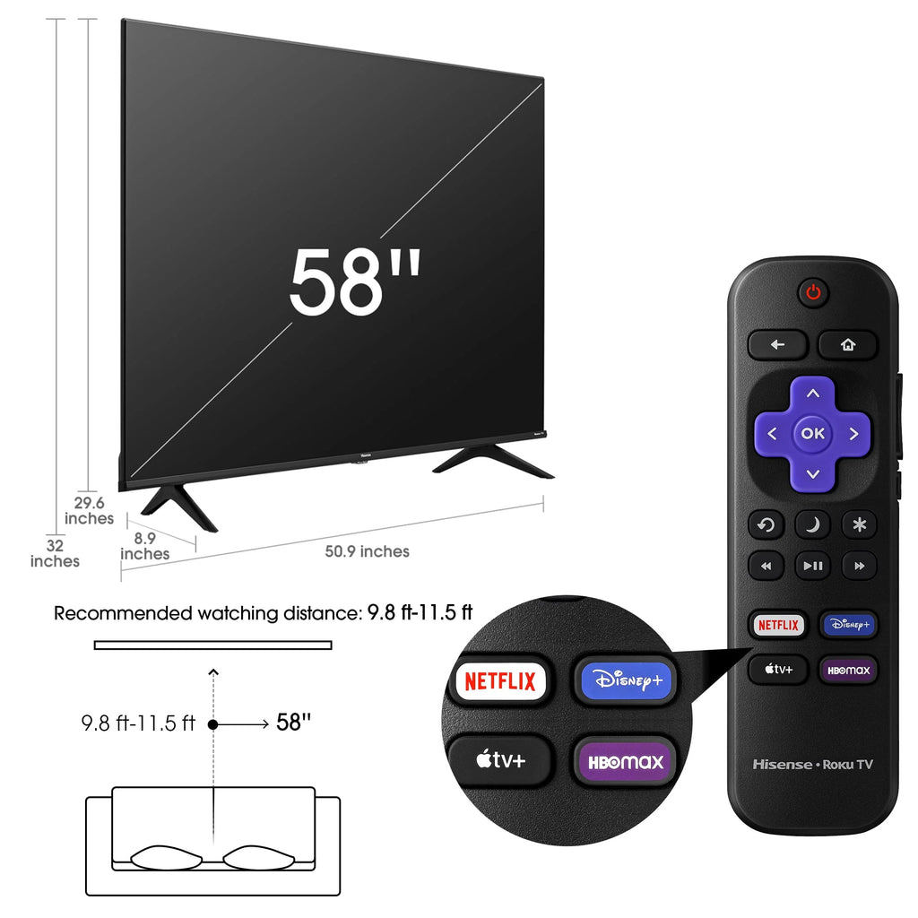 Hisense 58" 4K UHD Roku Smart TV R6 Series O1441
