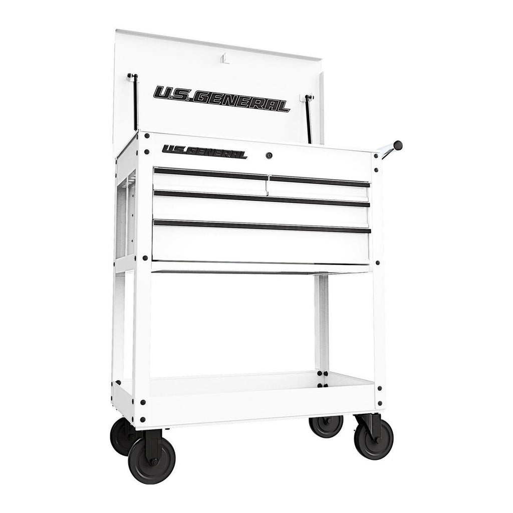 U.S. GENERAL 30 in. 4-Drawer Tech Cart, Red Y546116