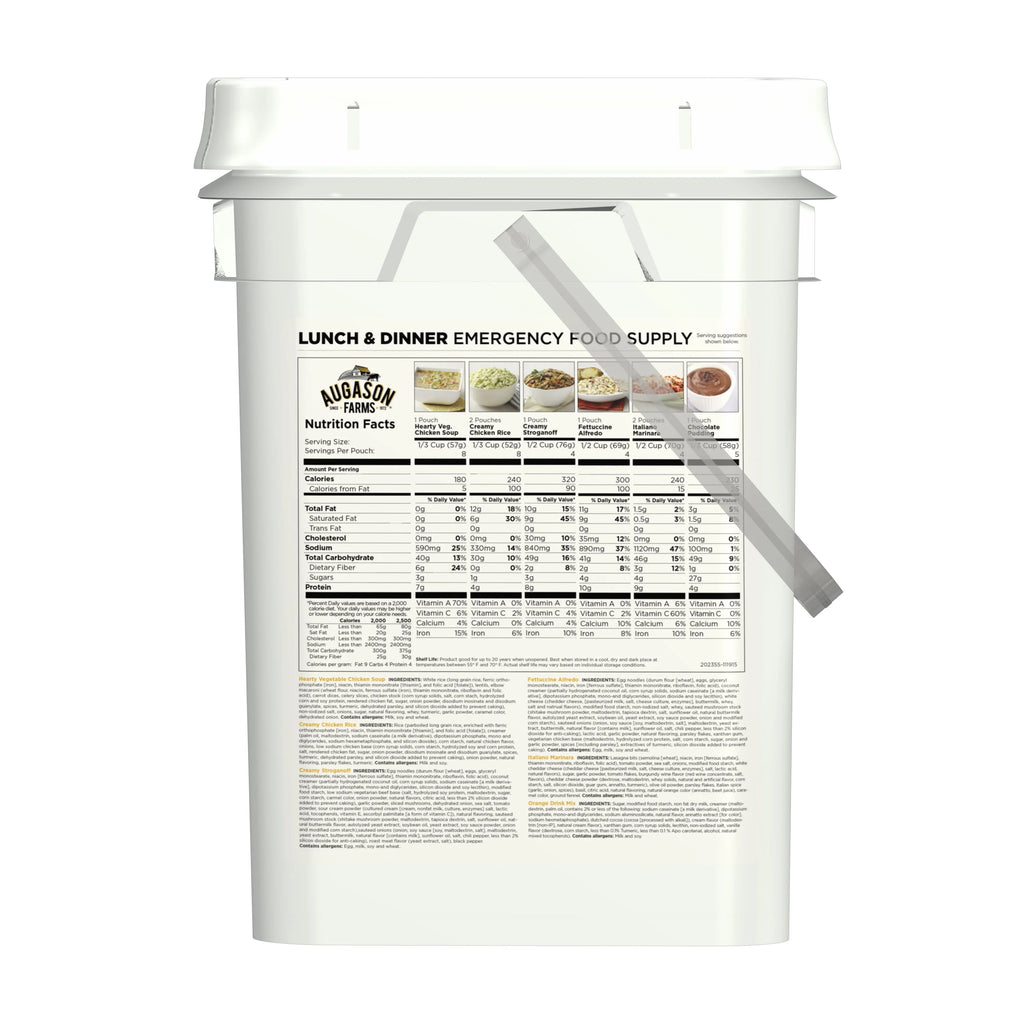 Augason Farms Lunch & Dinner Emergency Food Supply 11.03 lbs S6579