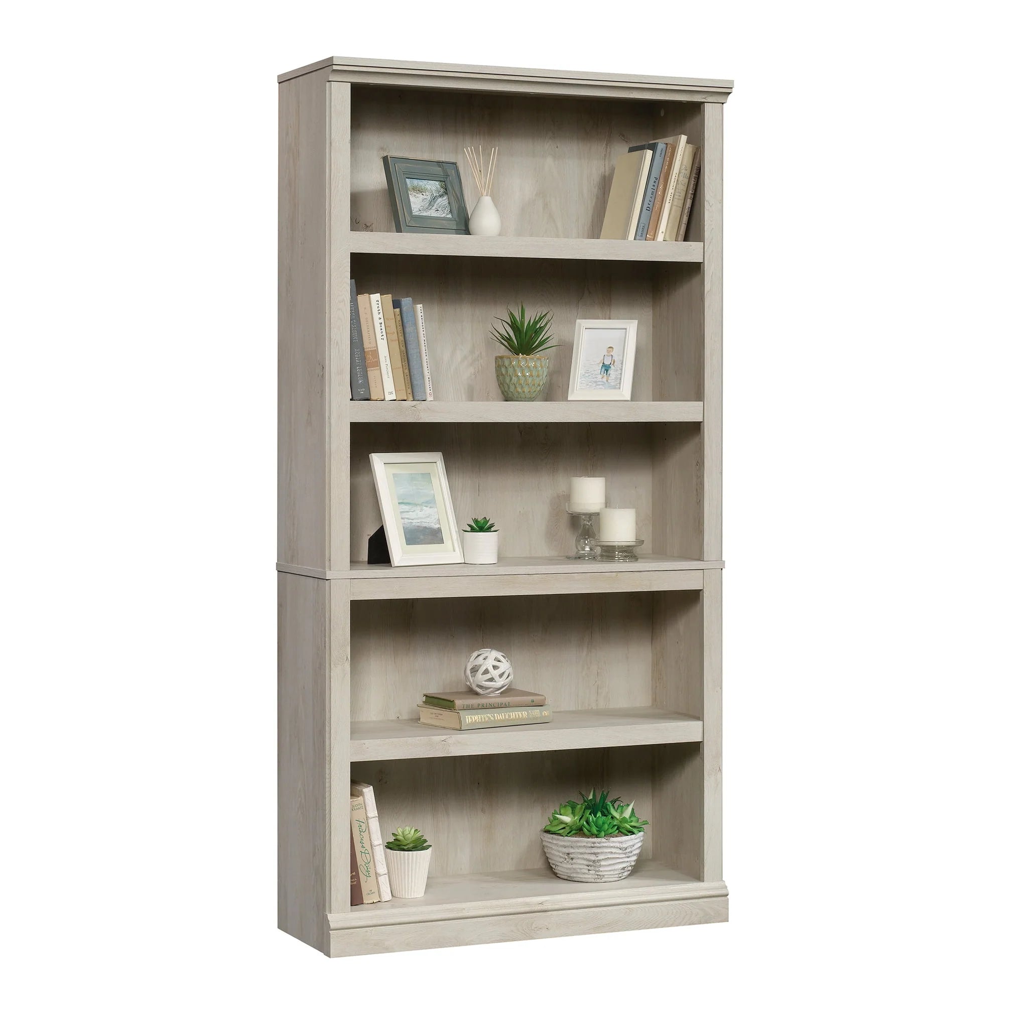 Sauder Select 5-Shelf Bookcase, Chalked Chestnut Finish O1929