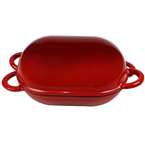 Cast Iron Bread Pan with Lid, Pre-Seasoned Loaf Pan U818