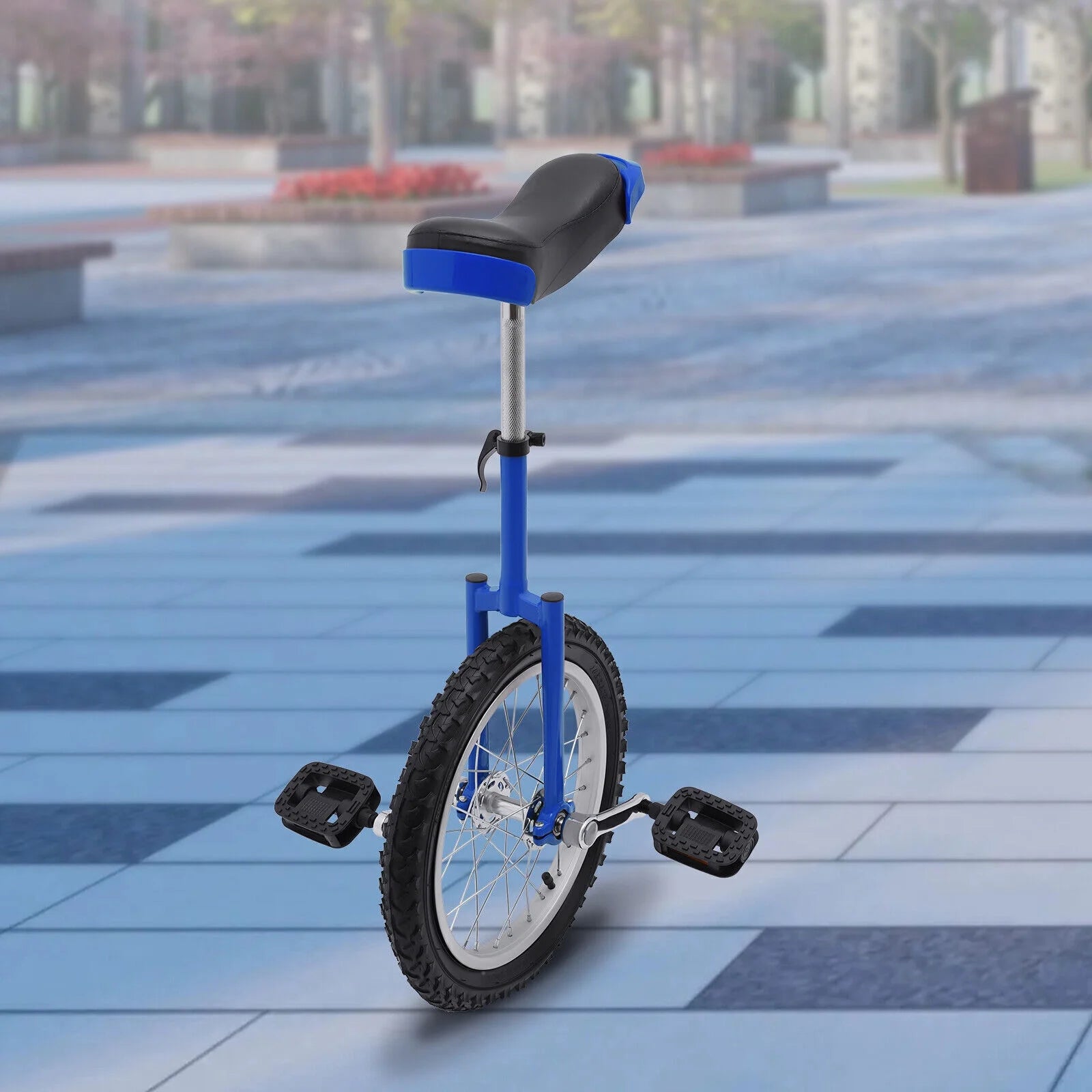 16 Wheel Unicycle with Steel Rim, Adjustable Height for Adults Kids I34001