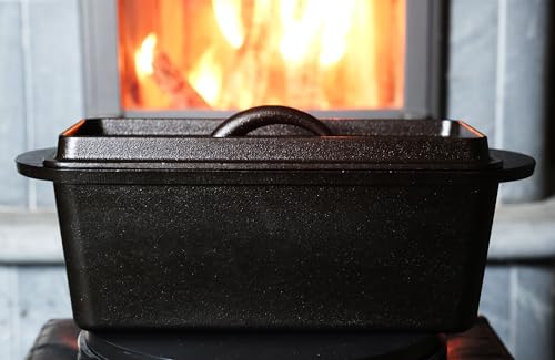 Cast Iron Bread Pan with Lid, Pre-Seasoned Loaf Pan U818