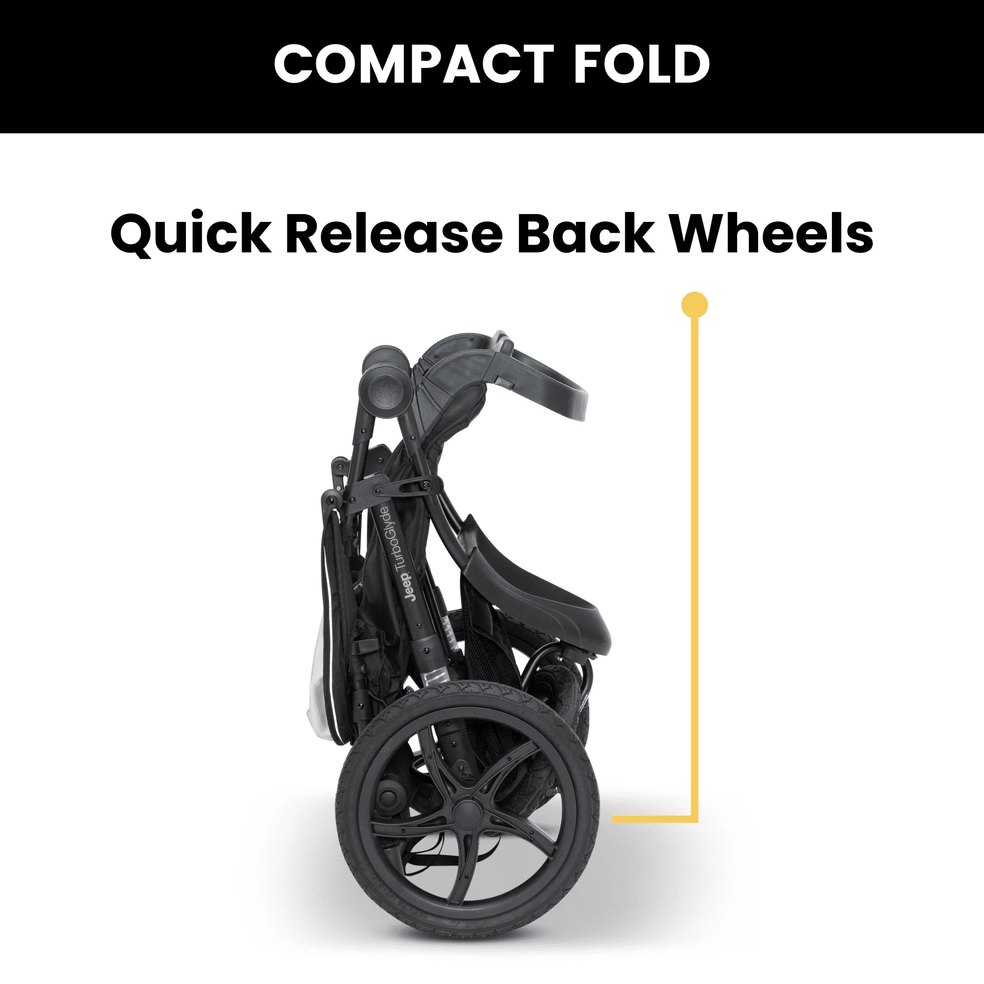 Jeep TurboGlyde Jogging Stroller by Delta Children, Black J18008