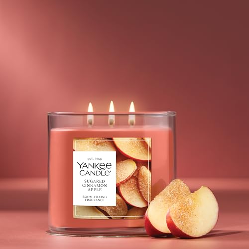 Yankee Candle Sugared Cinnamon Apple Scented Candle, 22oz Large Jar V569036
