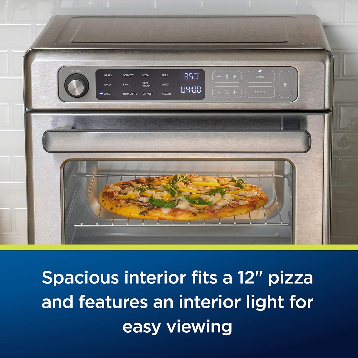 Oster Digital Air Fryer Oven with RapidCrisp, Stainless Steel C5254