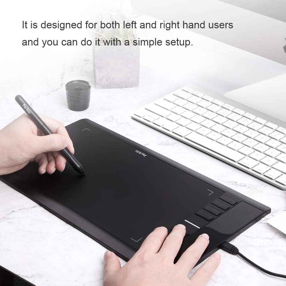 Parblo A610 V2 Graphic Drawing Tablet 10 x 6 inch with 8 Hot Keys, Battery-Free Stylus, 8192 Pressure, 2 Pack Z241232