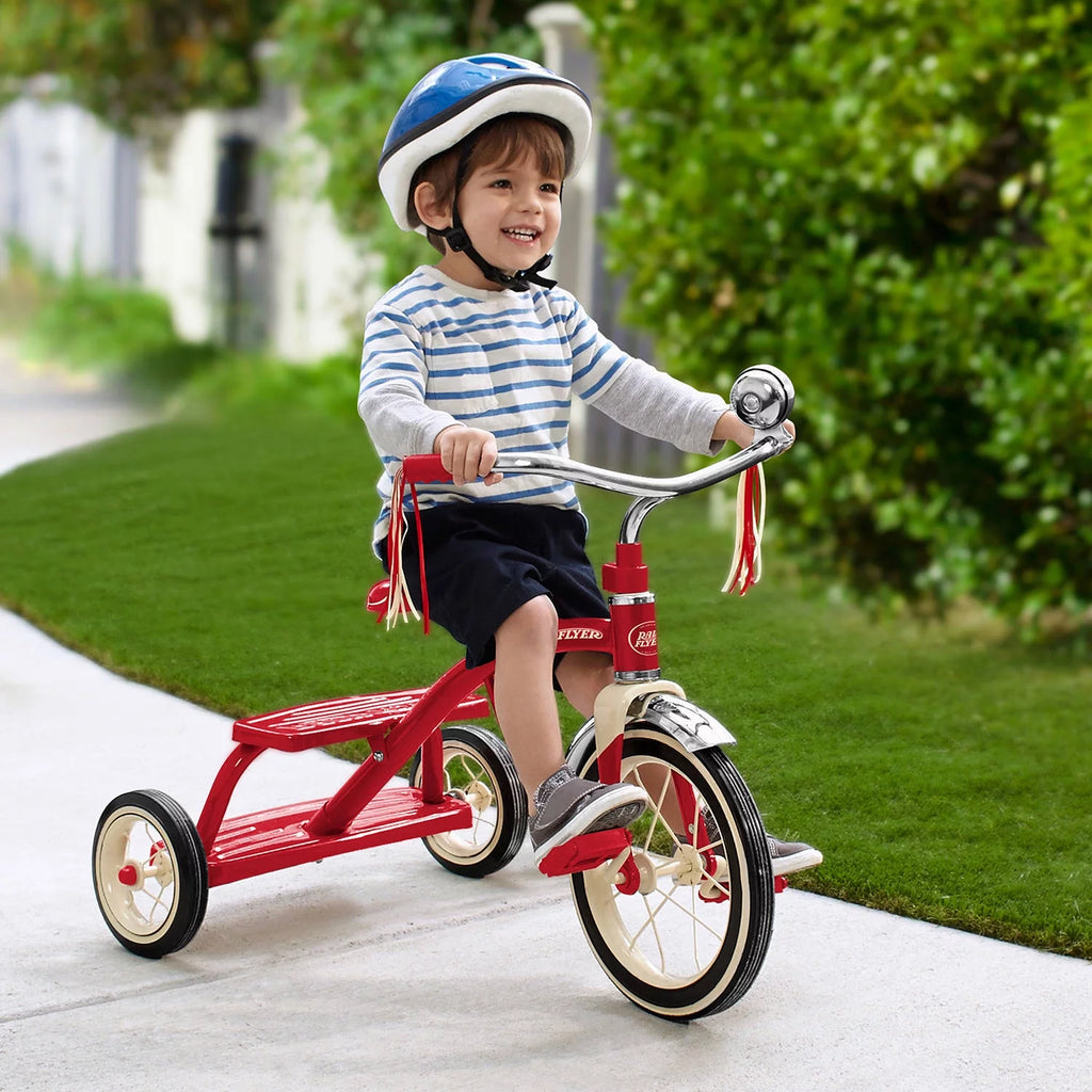 Radio Flyer Classic Red Dual Deck Tricycle, 12 Front Wheel J519