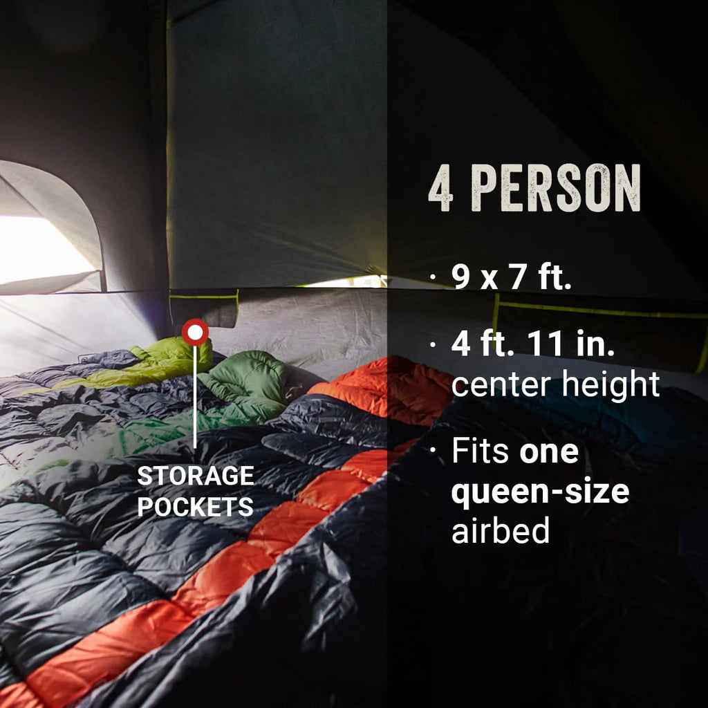Coleman 4-Person Carlsbad Dark Room Dome Camping Tent with Screen Room B6026