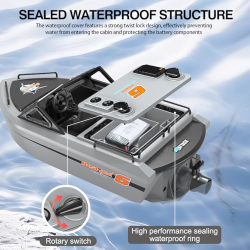 RC Boat with Turbine Water Jet, 2.4GHz Remote Control, 1:12 Scale Model Ship E37713