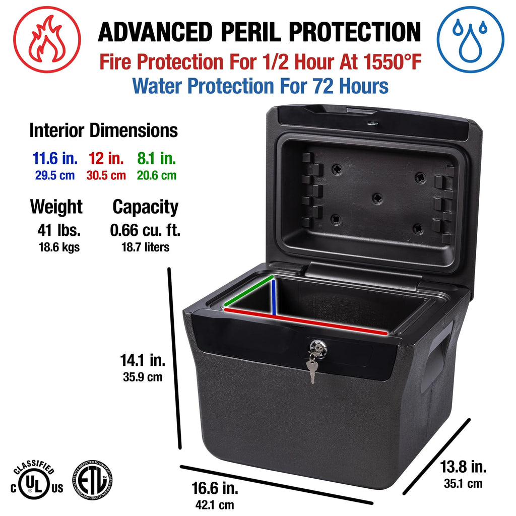 SentrySafe FHW40100 Fire-Resistant File Safe Box with Key Lock S2805