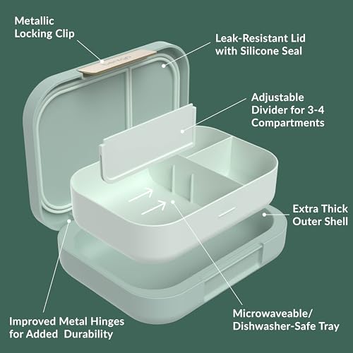Bentgo Modern Adult & Teen Bento Lunch Box, Leak-Resistant, BPA-Free, Dark Gray G5523