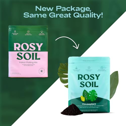Rosy Soil Indoor Potting Mix for House Plants, Organic with Biochar, Peat Free, 8qt G818