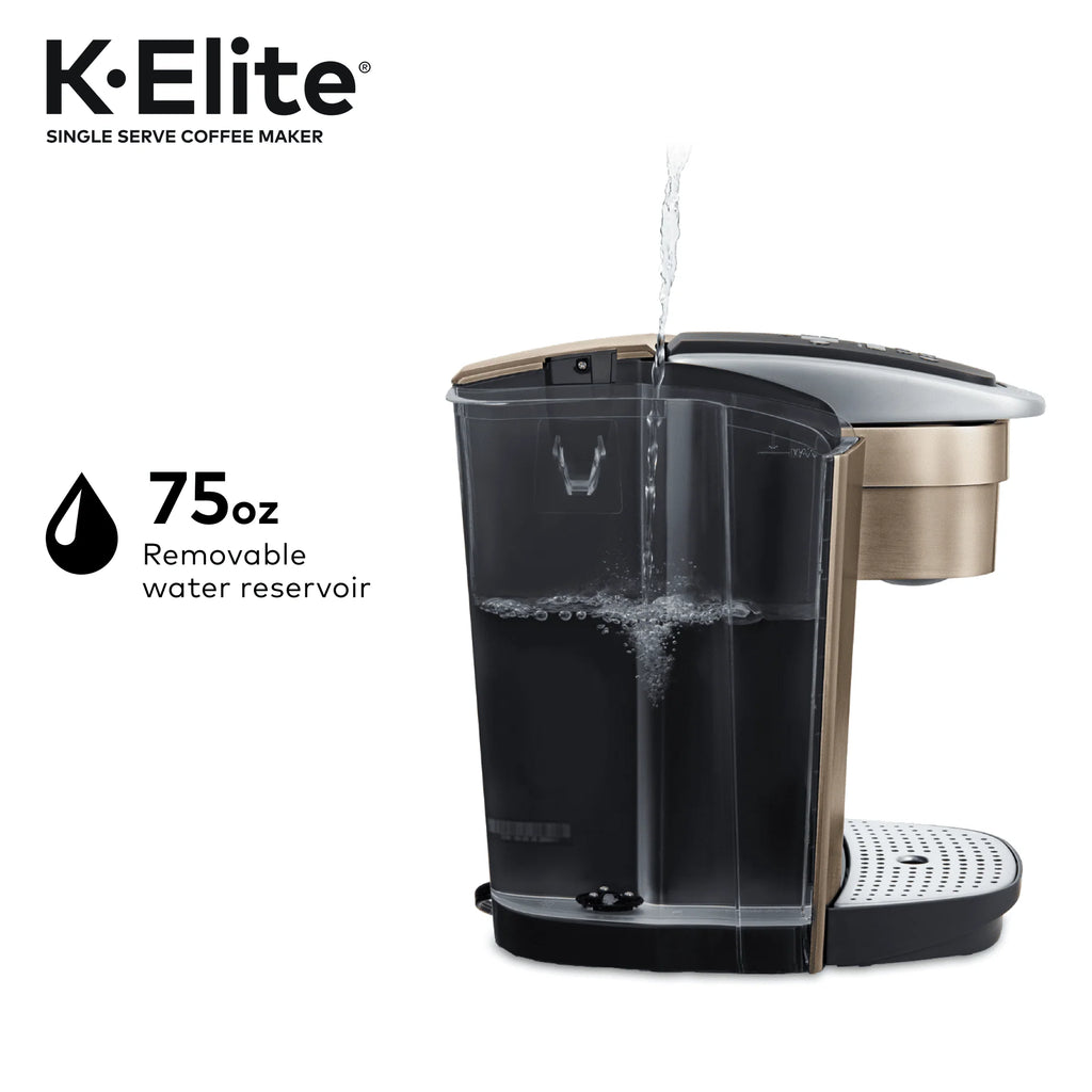 Keurig K-Elite Single-Serve K-Cup Pod Coffee Maker, Brushed Silver E378947
