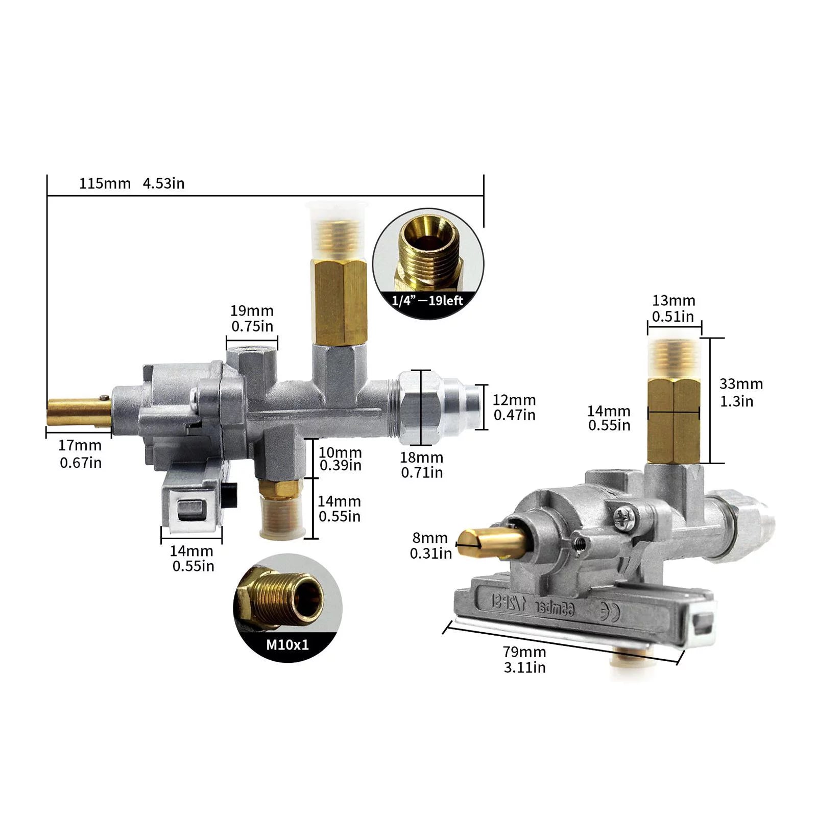 Gas Safety Alloy Regulator for Electric Steak Grill Ovens W46832