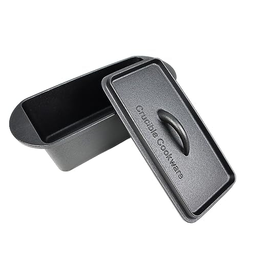 Cast Iron Bread Pan with Lid, Pre-Seasoned Loaf Pan U818