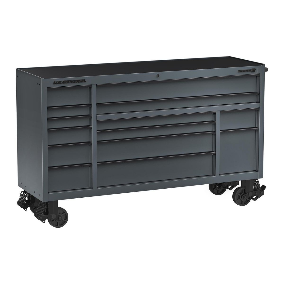 U.S. General 72 in. Triple-Bank Roll Cab, Series 3, Slate Gray V981709