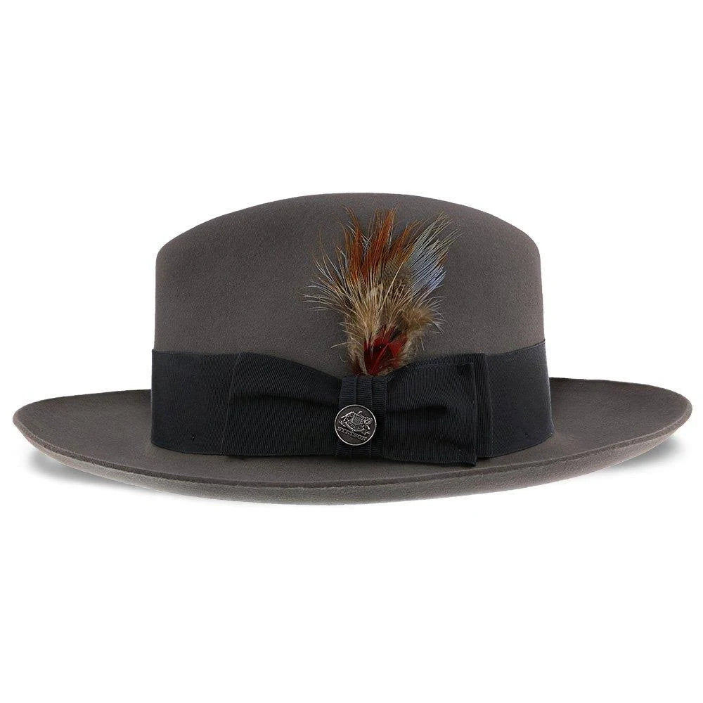 Stetson Pinnacle Beaver Fur Felt Fedora Hat 7 1/4 Caribou X383